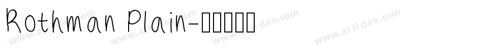 Rothman Plain字体转换